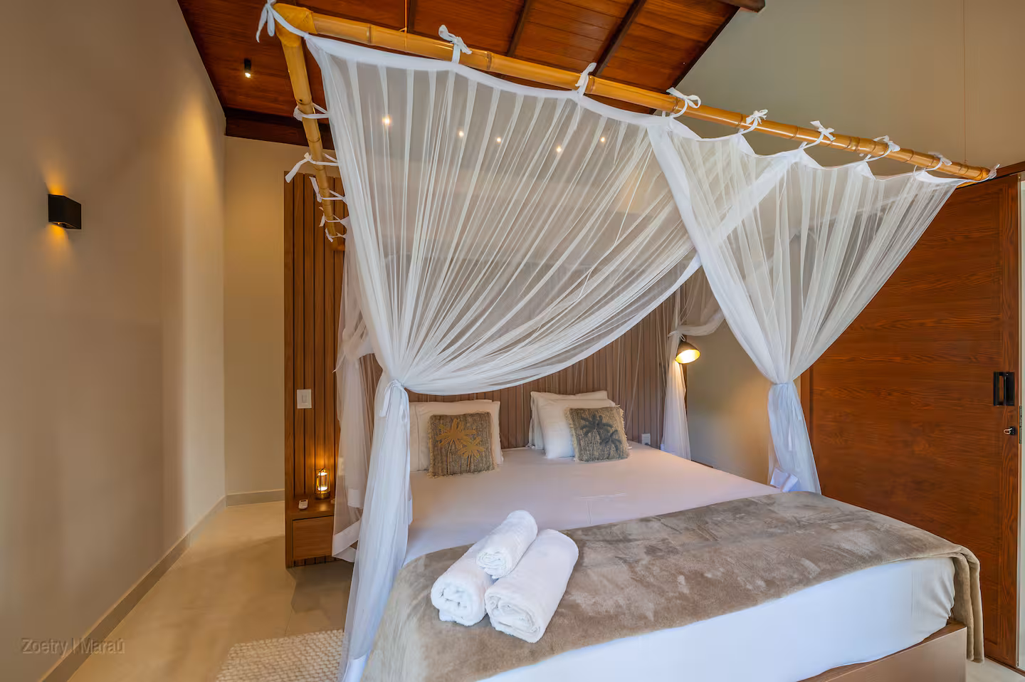 Master bedroom with canopy bed